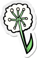 pegatina de un diente de león de dibujos animados png