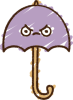 desenho de giz de guarda-chuva com raiva png