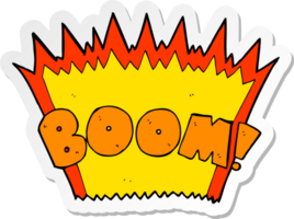 sticker of a cartoon comic book explosion png