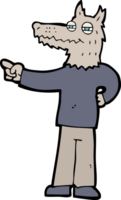 Cartoon zeigt Wolf Mann png