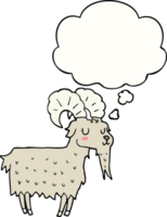 cartoon goat with thought bubble png