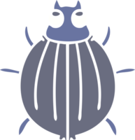 hand drawn quirky cartoon beetle png