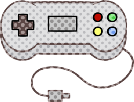 comic book style cartoon of a game controller png