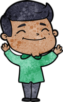 hombre feliz de dibujos animados png