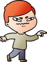 cartoon angry man pointing png