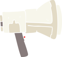 flat color illustration of megaphone png