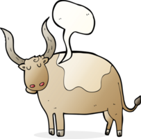 cartoon ox with speech bubble png