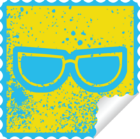 spectacles graphic distressed sticker illustration Icon png