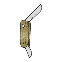 hand textured cartoon folding knife png