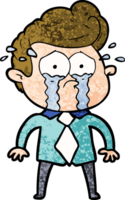 Cartoon weinender Mann png