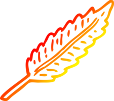 warm gradient line drawing of a cartoon of a white feather png