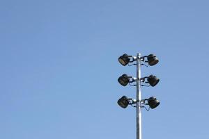 Street light with clear blue sky background photo