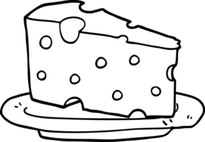 cartoon cheese on plate png