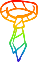 rainbow gradient line drawing of a cartoon office tie png