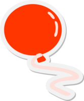 tecknad serie ballong flytande klistermärke png