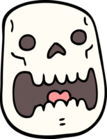 cartoon doodle halloween skull png