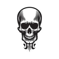 custom skull crown illustration design style vector