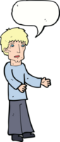 cartoon man explaining with speech bubble png