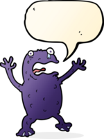 Cartoon giftiger Frosch mit Sprechblase png