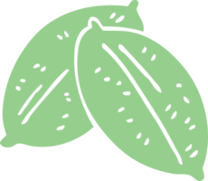 hoja de garabato de dibujos animados png