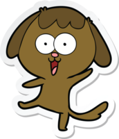 sticker of a cute cartoon dog png