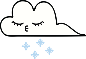 carino cartone animato di un' neve nube png