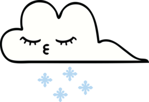 mignonne dessin animé de une neige nuage png