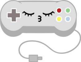 flat color retro cartoon of a game controller png