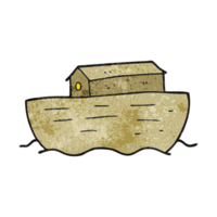 hand textured cartoon noah's ark png