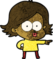 garota dos desenhos animados fazendo beicinho png