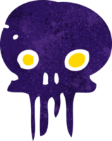 símbolo de caveira assustador dos desenhos animados png