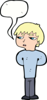 cartoon antisocial boy with speech bubble png