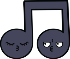 cute cartoon of a musical note png