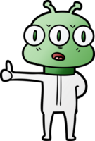 cartoon three eyed alien png