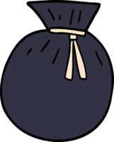 cartoon doodle tied sack png