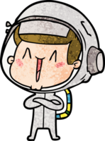 happy cartoon astronaut png