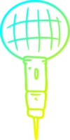 cold gradient line drawing of a cartoon microphone png