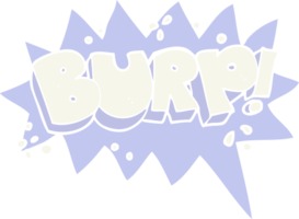 flat color illustration of burp symbol png