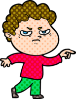 hombre enojado de dibujos animados png