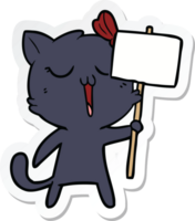 sticker van een cartoonkat png