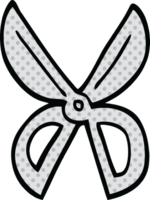 comic book style cartoon scissors png