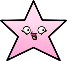 gradient shaded cartoon of a star fish png