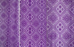 Indego Tai Lue woven fabric from northern of Thailand photo