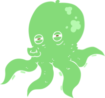 flat color illustration of octopus png