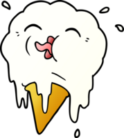 cartoon melting ice cream png