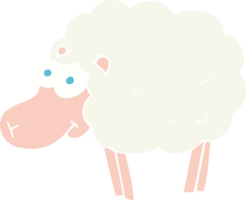 funny flat color illustration of sheep png