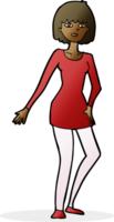 Cartoon-Frau im Kleid png