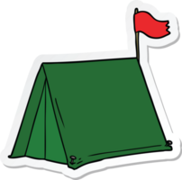 sticker of a cartoon tent png