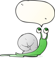 hand drawn speech bubble cartoon snail png