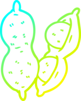 cold gradient line drawing of a cartoon peanuts png